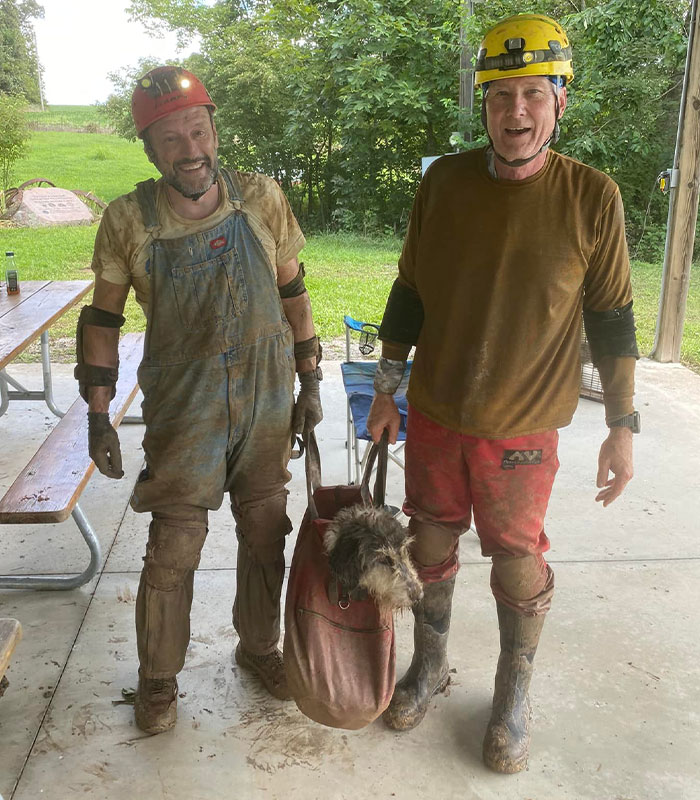 Missouri spelunkers RESCUE missing dog trapped in caves 500ft under the ground after 2 months