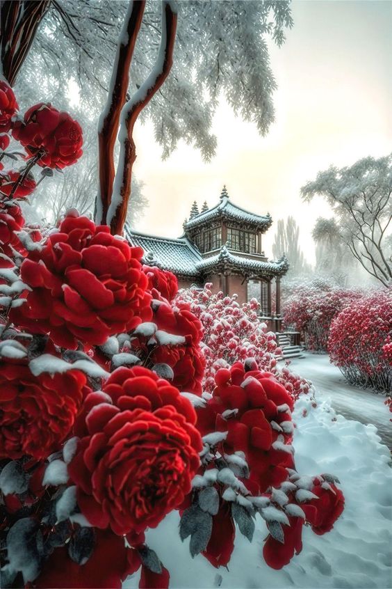 Snow-kissed Splendor: Exquisite Roses Blooming in Pristine White.VoUyen