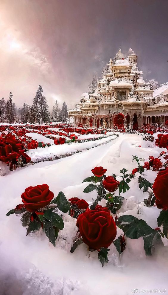 Snow-kissed Splendor: Exquisite Roses Blooming in Pristine White.VoUyen