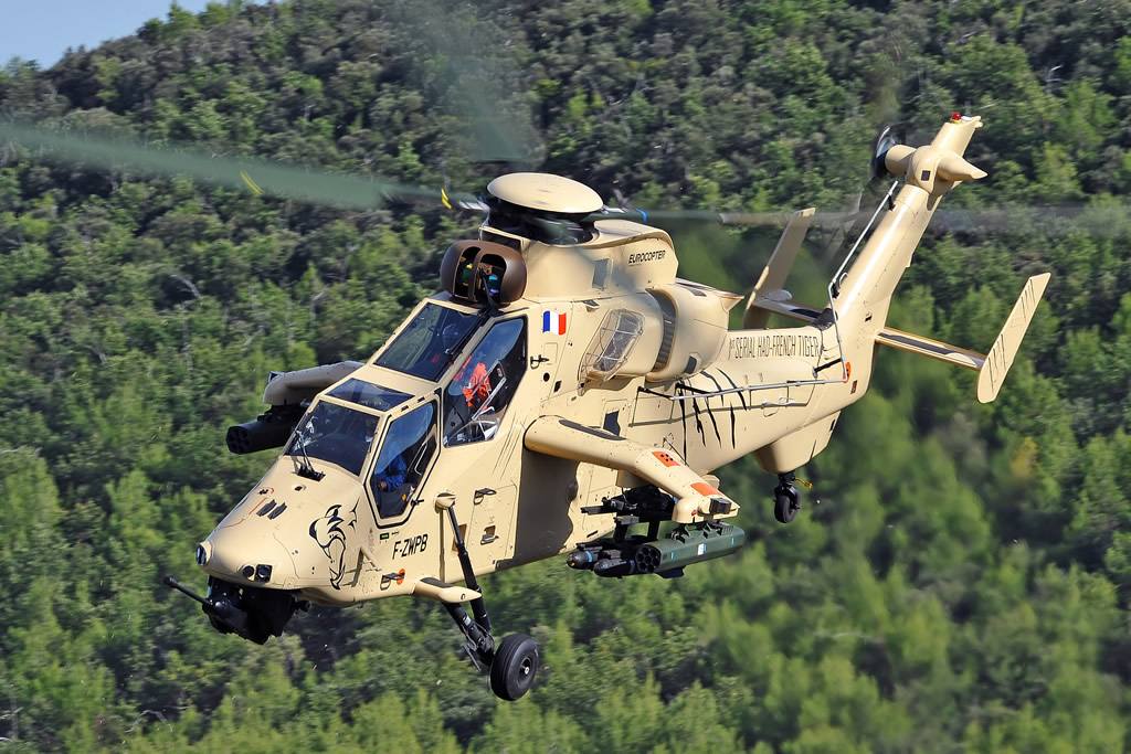 Two of Europe's most powerful helicopters are the Tiger and Mangusta made by Eurocopter.