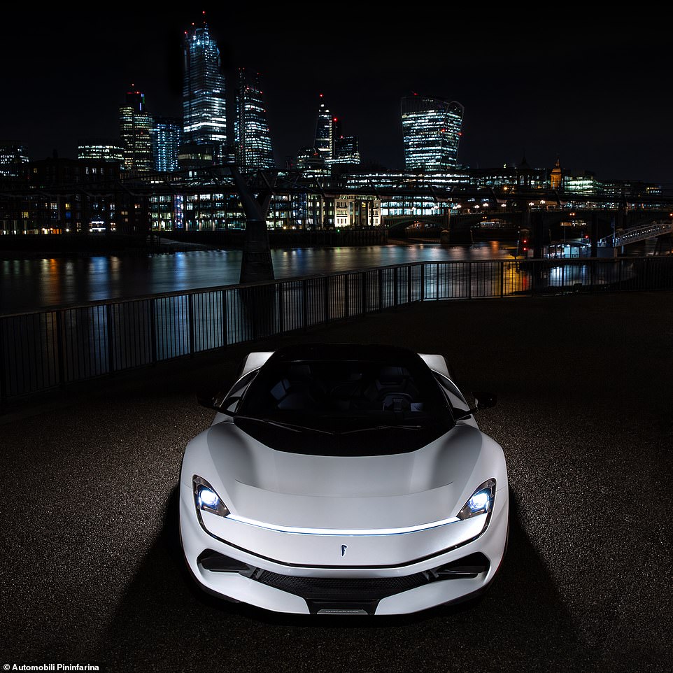 The all-electric Pininfarina Battista hypercar 'faster than a F-16 fighter jet' that can reach 217mph with zero emissions vNews