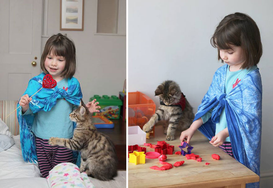 Heartwarming Friendship Of A Little Girl With Autism And Her Therapy Cat