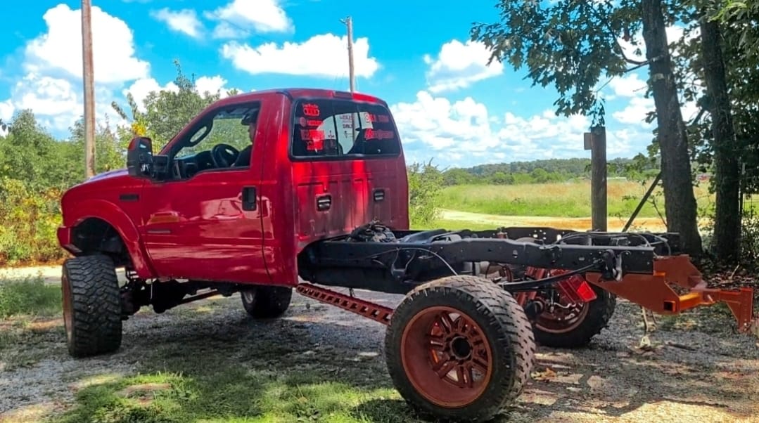 PUMPKIN STACK 6.0_TITAN's Fiery Red Custom Pickup Truck: A Menacing Halloween Marvel