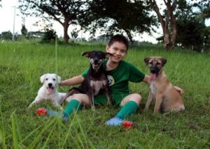 Dad finds out son has been secretly helping strays dogs, he couldn’t be more proud and joins him!