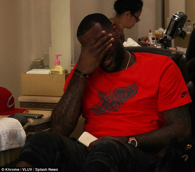 NBA star Lebron James stopped for a 'pedicure' in Beverly Hills ahead of his return to NBA action