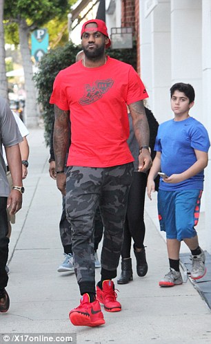 NBA star Lebron James stopped for a 'pedicure' in Beverly Hills ahead of his return to NBA action