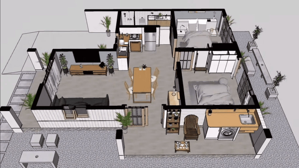 55 Square Meters Design House