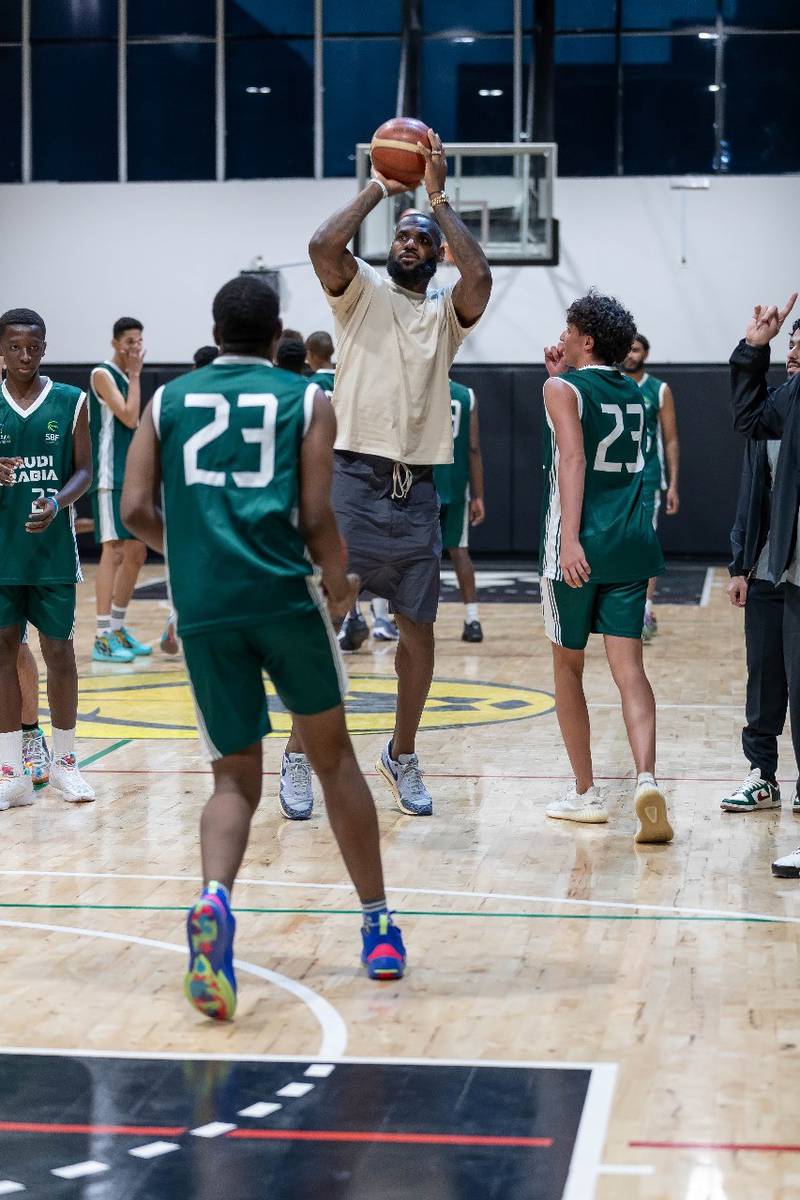 NBA superstar LeBron James made the dreams of many Saudi basketball fans come true as he spent time with youngsters during a clinic in Riyadh