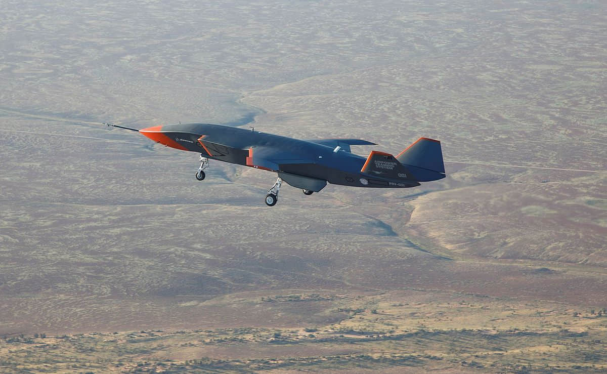 El dron Loyal Wingman presentado en el show aéreo