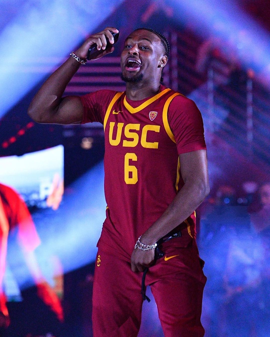 KING OF THE DANCE! On USC's basketball season opener, Bronny James danced with the team but did not play
