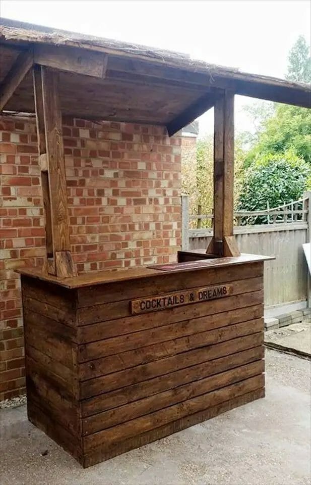 28 Awesome Bar Counter Ideas With "Wooden Pallets" For Your Inspiration -