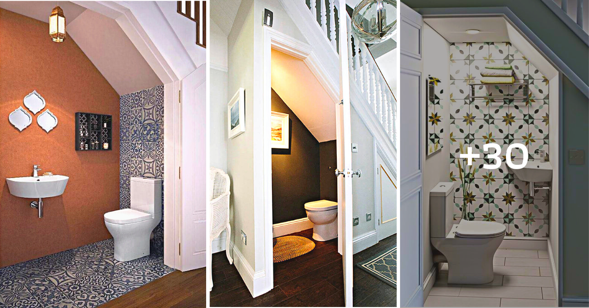 30 Small Yet Cool "Under Stair Toilet" Ideas -