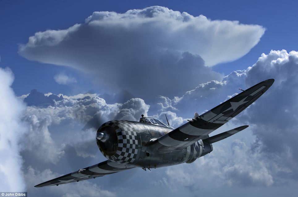 Flying legend returns to the skies: Re-built P-47 Thunderbolt to take to the skies in recreation of World War II dogfights 70 years ago