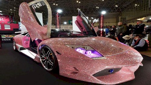 Celebrating Their Wedding Anniversary, Kanye West Surprised The World By Giving Kim Kardashian A Lamborghini Lyzer Supercar Encrusted With 600,000 Crystals To Show His Love For Her. - Car Magazine TV