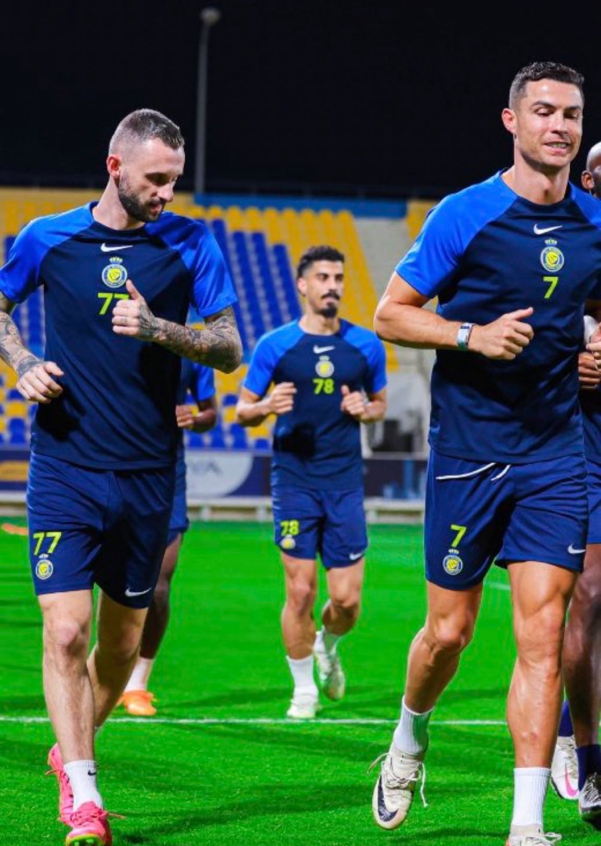 Al Nassr Training Session Before Match Against Abha: Ronaldo's Hilarious Goal Celebration During Practice