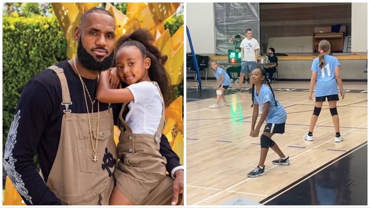 Zhuri star! LeBron James shows up to his daughter's volleyball game in full sports dad style