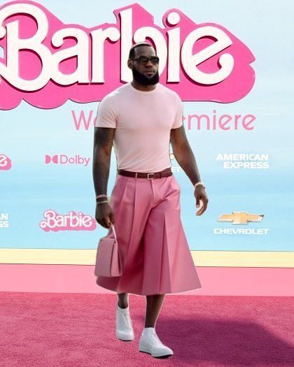 The Latest Photos Of Lebron James Wearing A Striking Pink Dress While Attending The Barbie Movie Premiere Are Trending - Car Magazine TV
