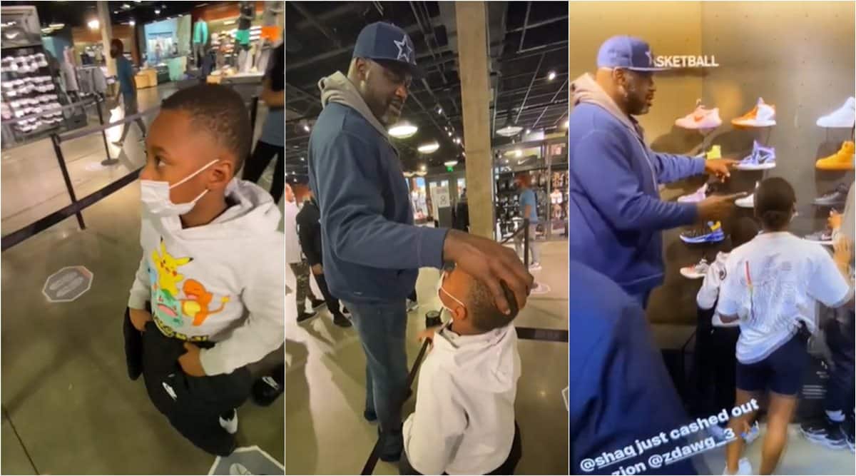 Great Icon! NBA legend Shaq buys sobbing crying boy shoes and a coat; internet users can't get enough of him