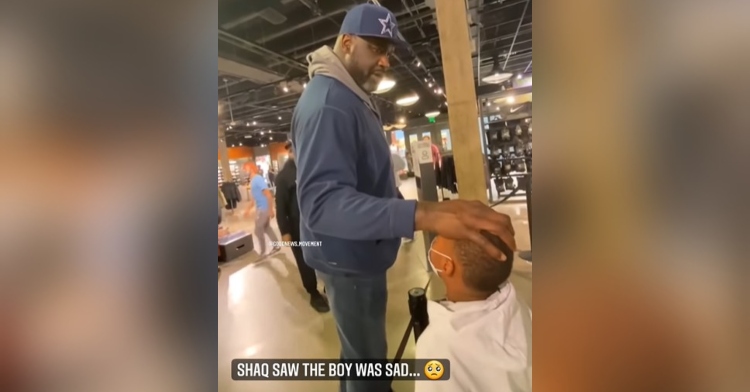 Great Icon! NBA legend Shaq buys sobbing crying boy shoes and a coat; internet users can't get enough of him