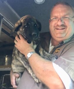 A UPS driver has a heartwarming connection with all the dogs on his delivery route