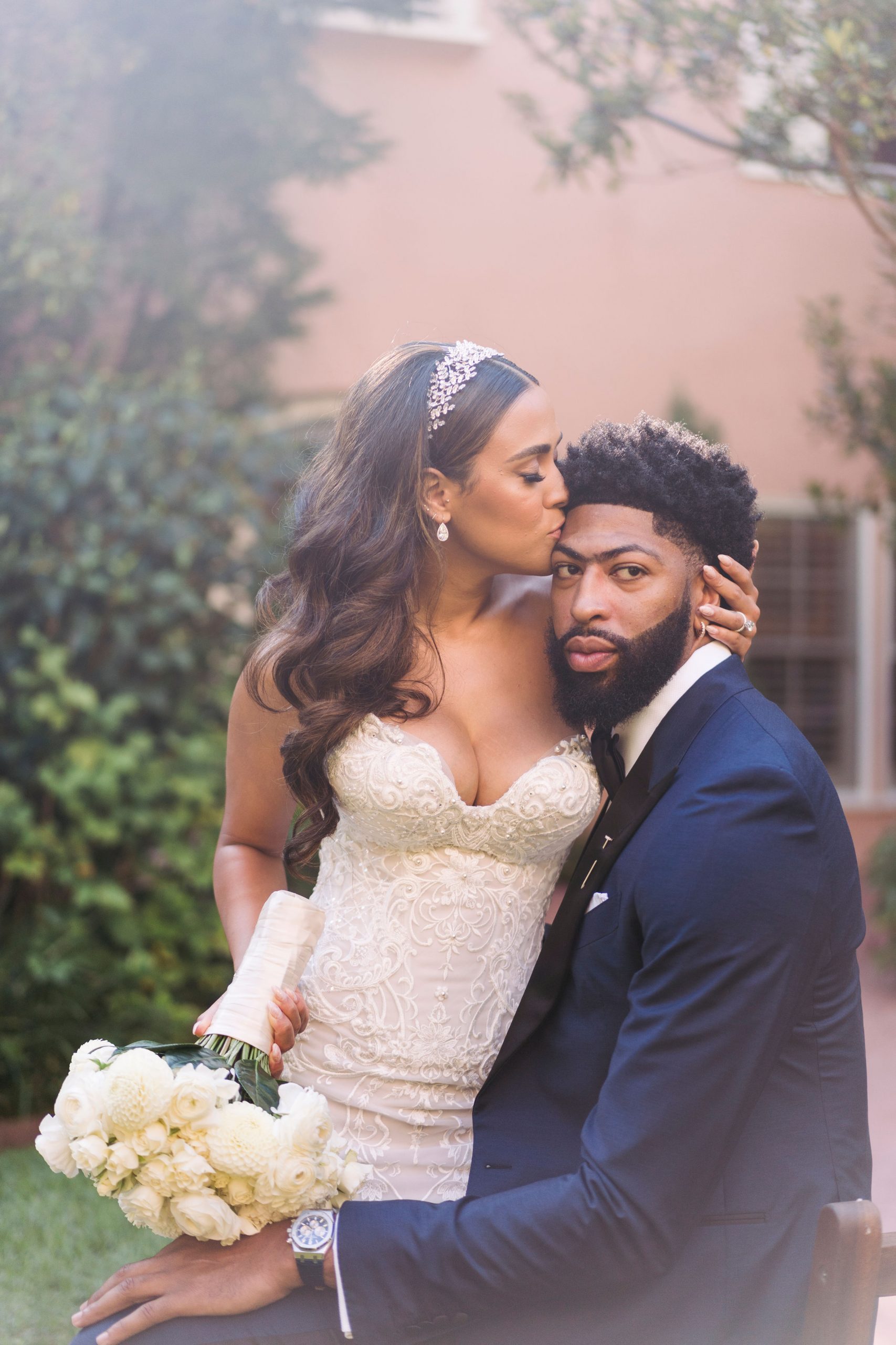 The Los Angeles Lakers' NBA player Anthony Davis is also a devoted husband to his wife, Marlen Polanco Davis