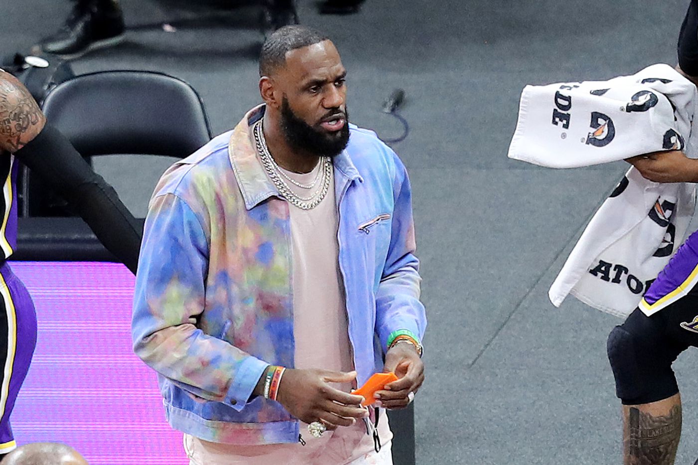 LeStyle! LeBron James, decked out in a stunning jacket for the 'Icons of Style' project