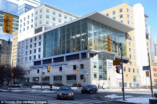 The unnamed man, 68, first went to Toronto General Hospital (pictured)  with abdominal pain, weakness, chills and weight loss of 22 pounds