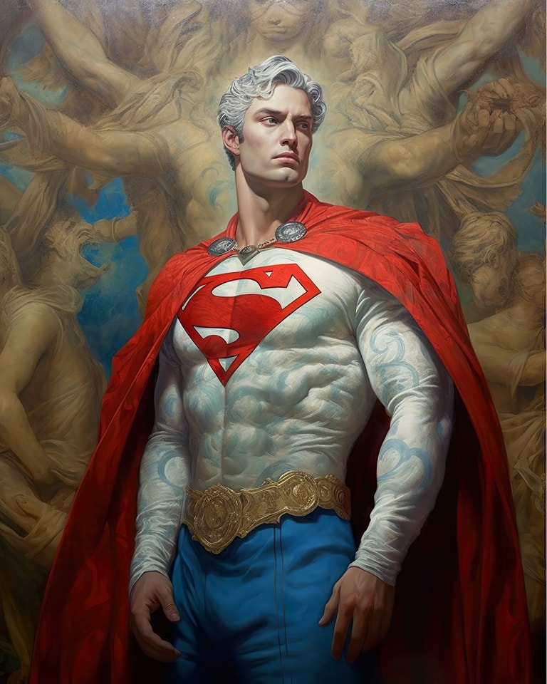 Superman Historic Paintings - movingworl.com