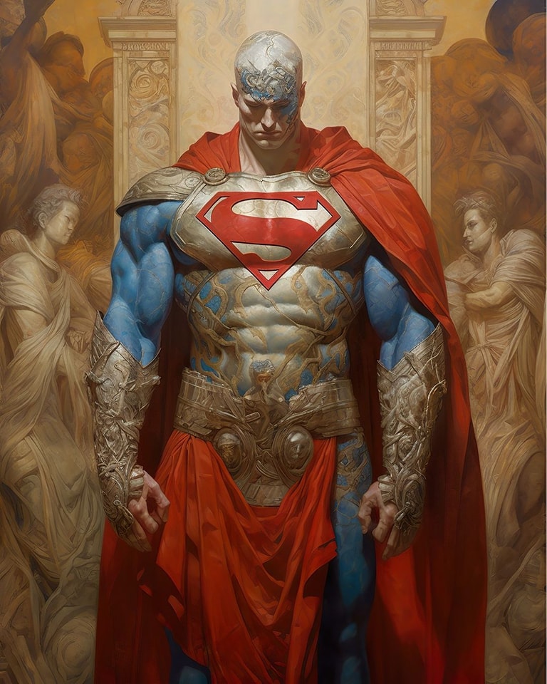 Superman Historic Paintings - movingworl.com