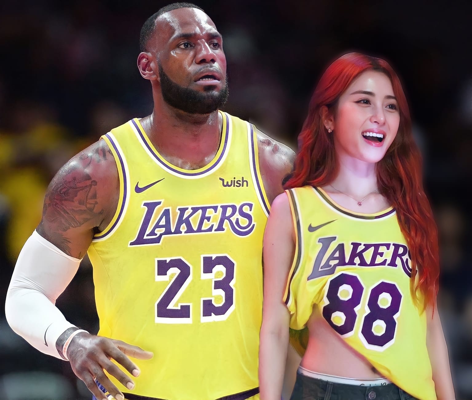 LeDating! Huh Yunjin, of the South Korean K-Pop girl group 'Le Sserafim' is supposedly dating NBA star Lebron James