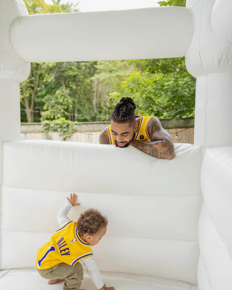 Russell shared photos from his son Riley’s 1st birthday party on IG