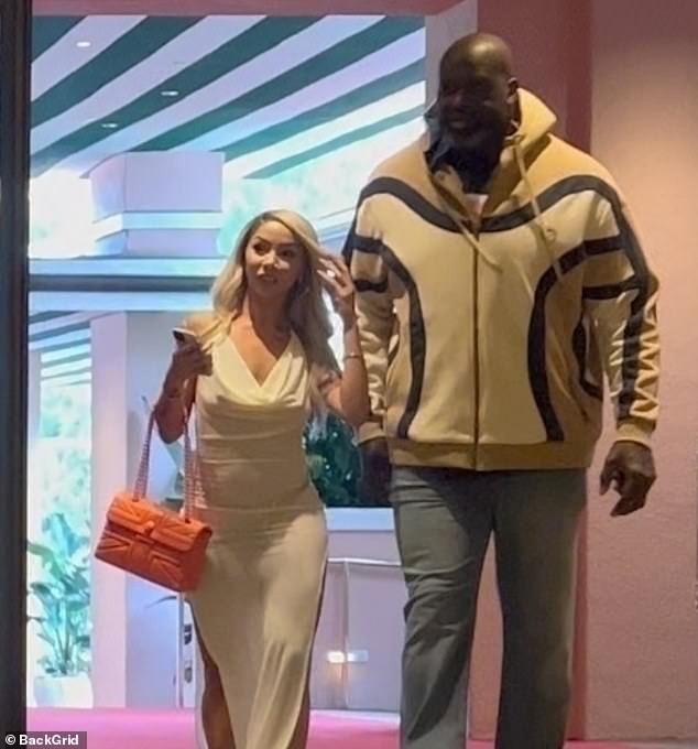 NBA icon Shaquille O'Neal, 51, draws attention when he is seen in Beverly Hills having dinner with social media celebrity Brittany Renner, 31