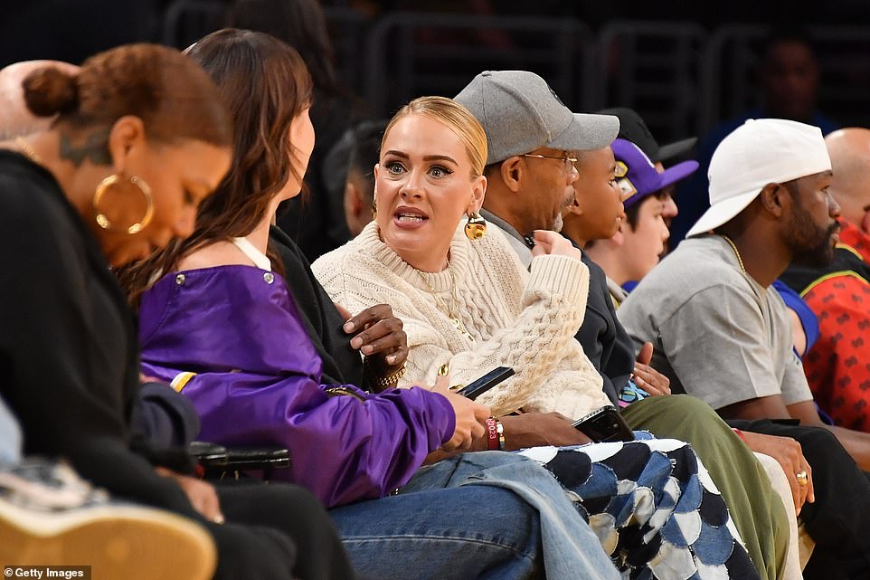 The newlyweds! After 'confirming' her marriage to Rich Paul, Adele radiated at the Lakers game