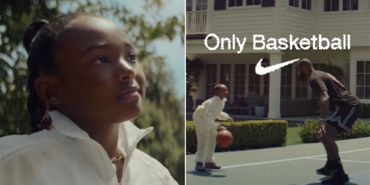 You want to take me to school! In a Nike ad, LeBron James and Zhuri James joke around in a funny way