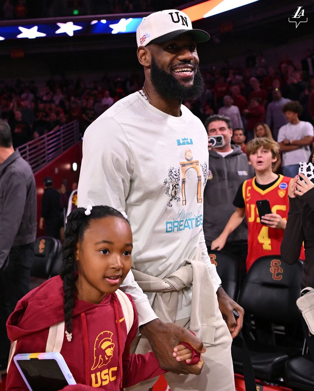 Good news: On Sunday, USC freshman Bronny James made his bench debut in NCAA basketball, just less than five months after he enrolled