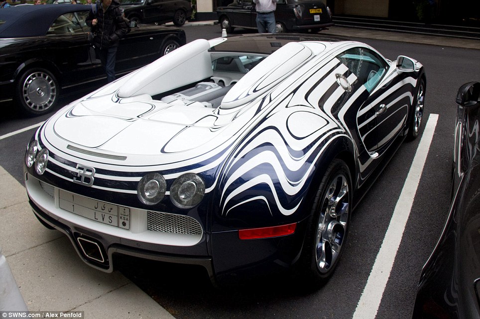 Nice wheels! Unique £1.6m porcelain Bugatti Veyron turns heads during first ever appearance