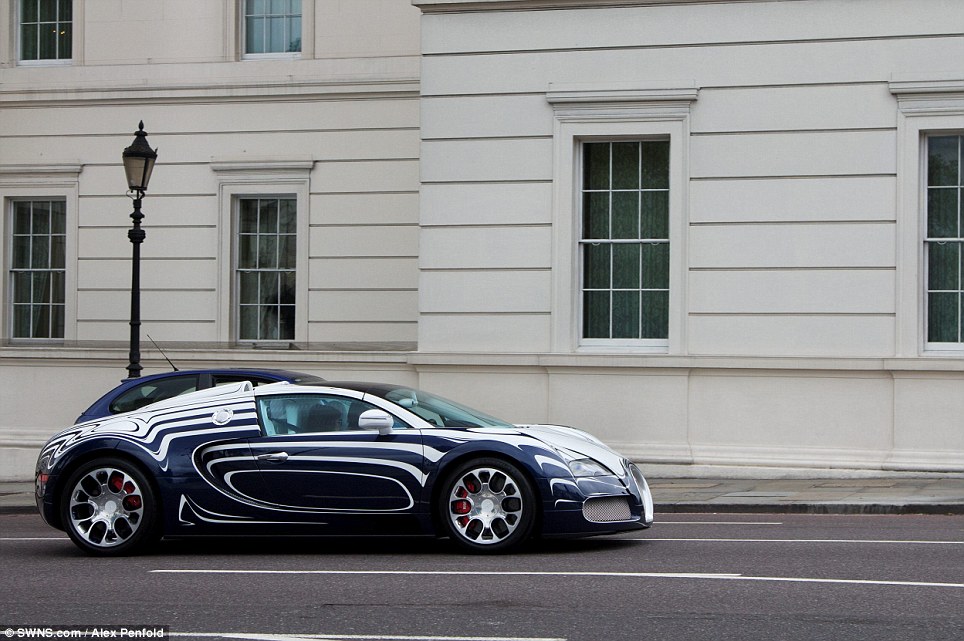 Nice wheels! Unique £1.6m porcelain Bugatti Veyron turns heads during first ever appearance