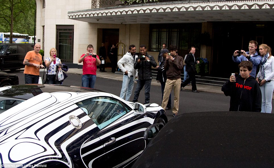 Nice wheels! Unique £1.6m porcelain Bugatti Veyron turns heads during first ever appearance