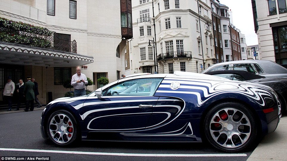 Nice wheels! Unique £1.6m porcelain Bugatti Veyron turns heads during first ever appearance