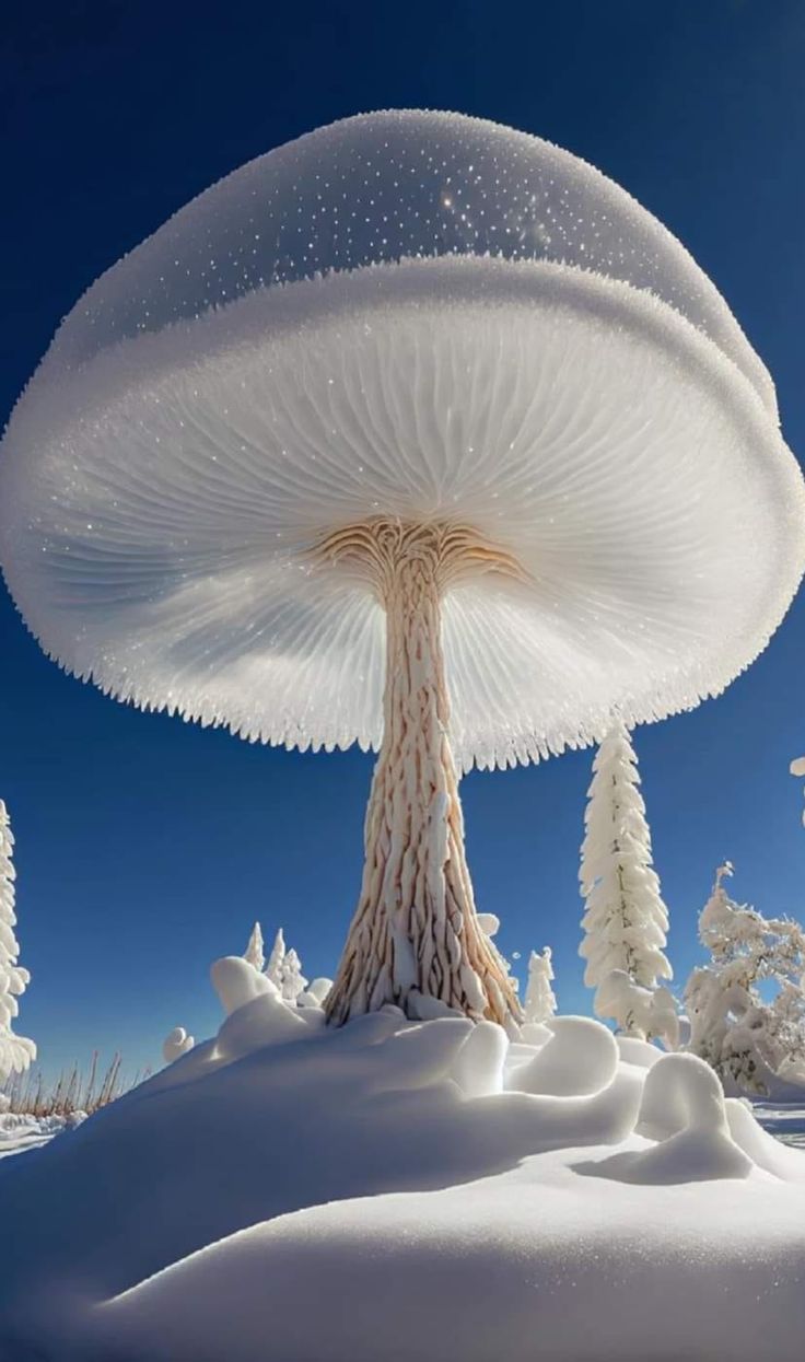 "Captivating Arctic Landscapes: Exploring the Unique Shapes of Snow-Covered Woodlands"