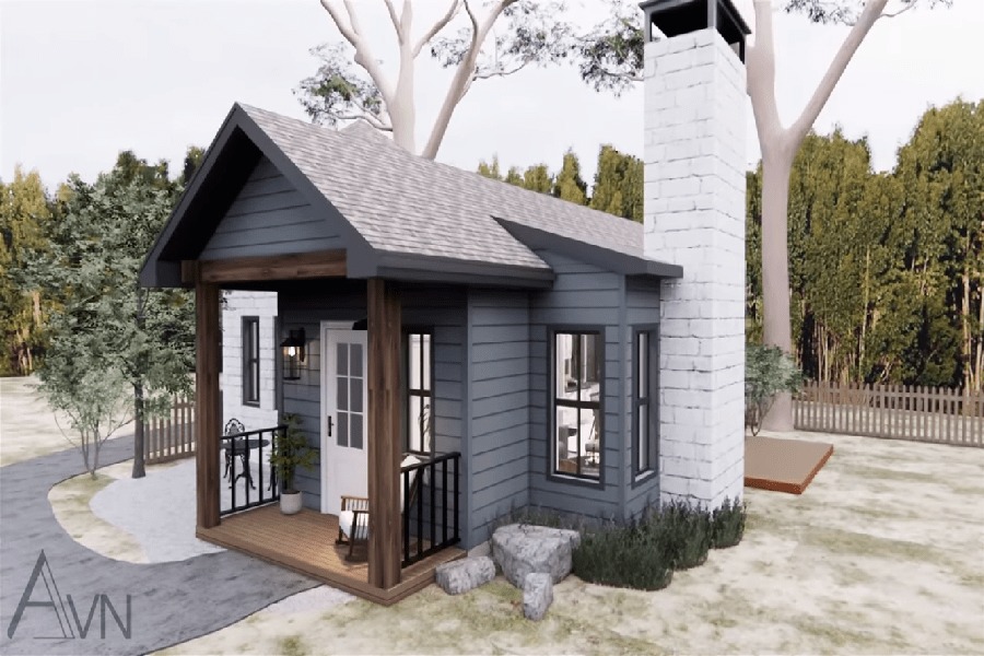 Chic Comfort: Explore the Stylish Design of a Cozy 9 x 10m Small House Plan