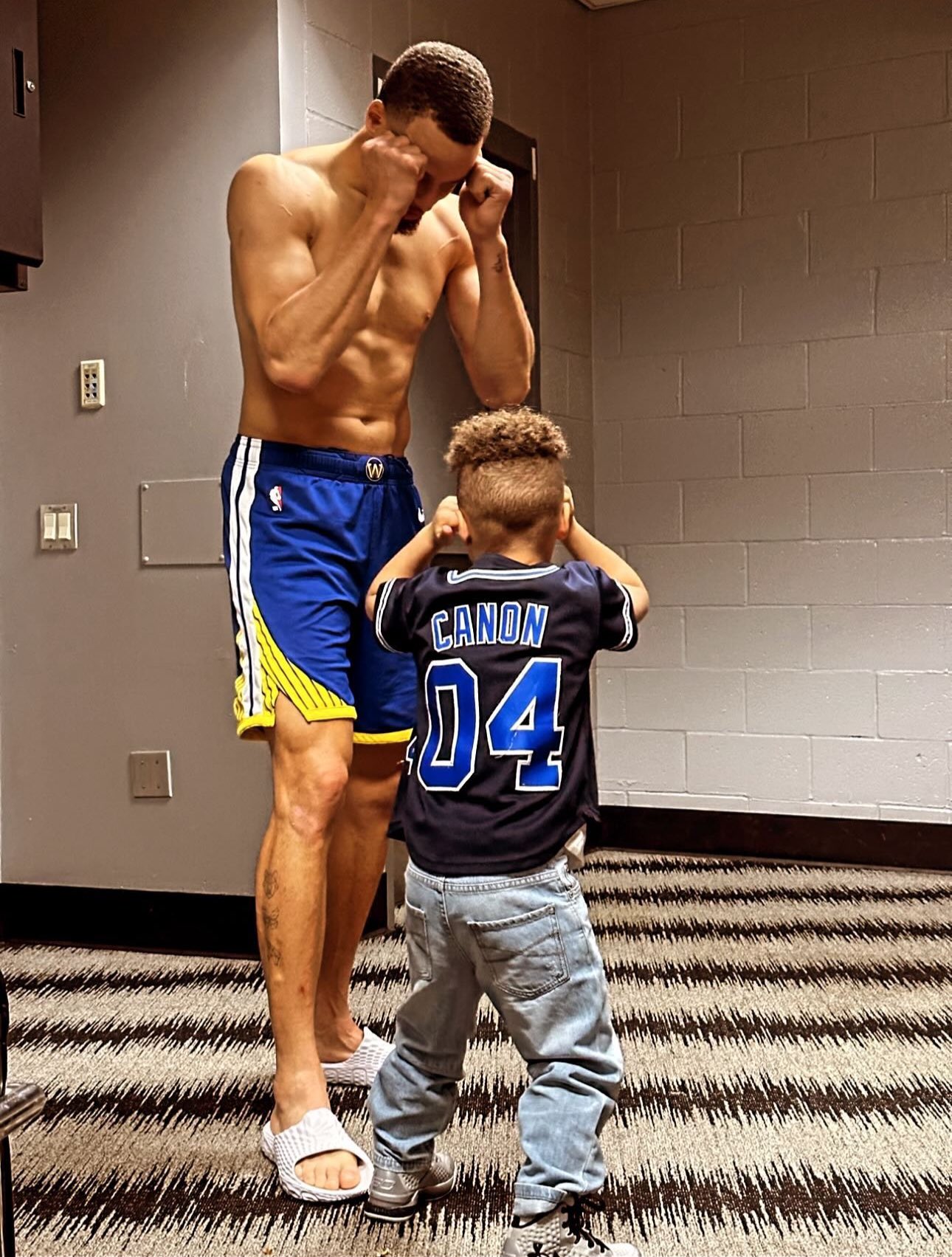 Steph Curry's wife Ayesha Curry describes the attitude she's in for the new year with a charming photo of their son Canon