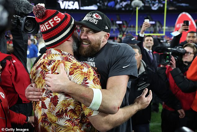 Travis also got a moment to cherish  with his brother, Jason, after a magnificent victory