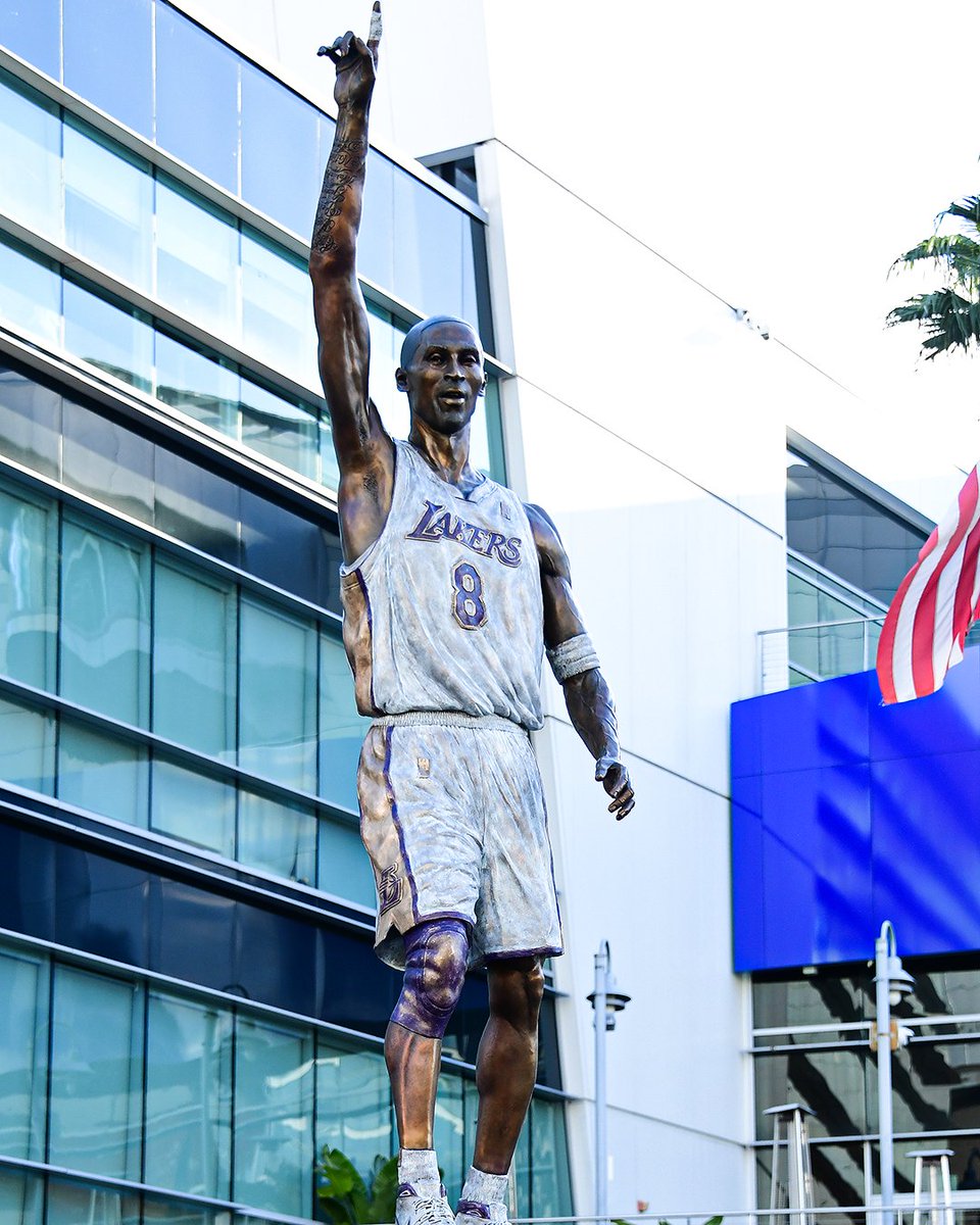 The Sporting News on X: "Kobe Bryant's statue outside of Crypto Arena has  multiple misspellings on it. - Jose Calderon's name - Von Wafer's name -  The term "coach's decision" : @drevoigt