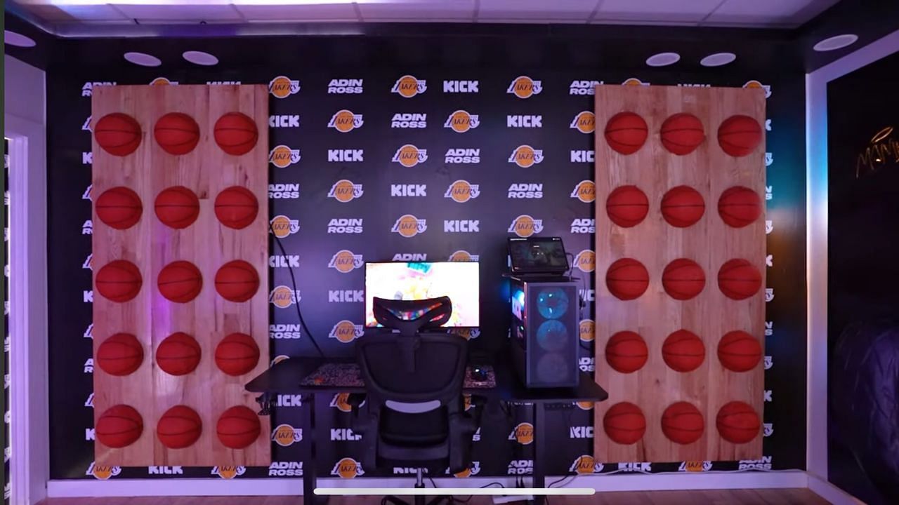 In Photos: Adin Ross stunned by Kobe Bryant-Lakers themed streaming setup  overhaul