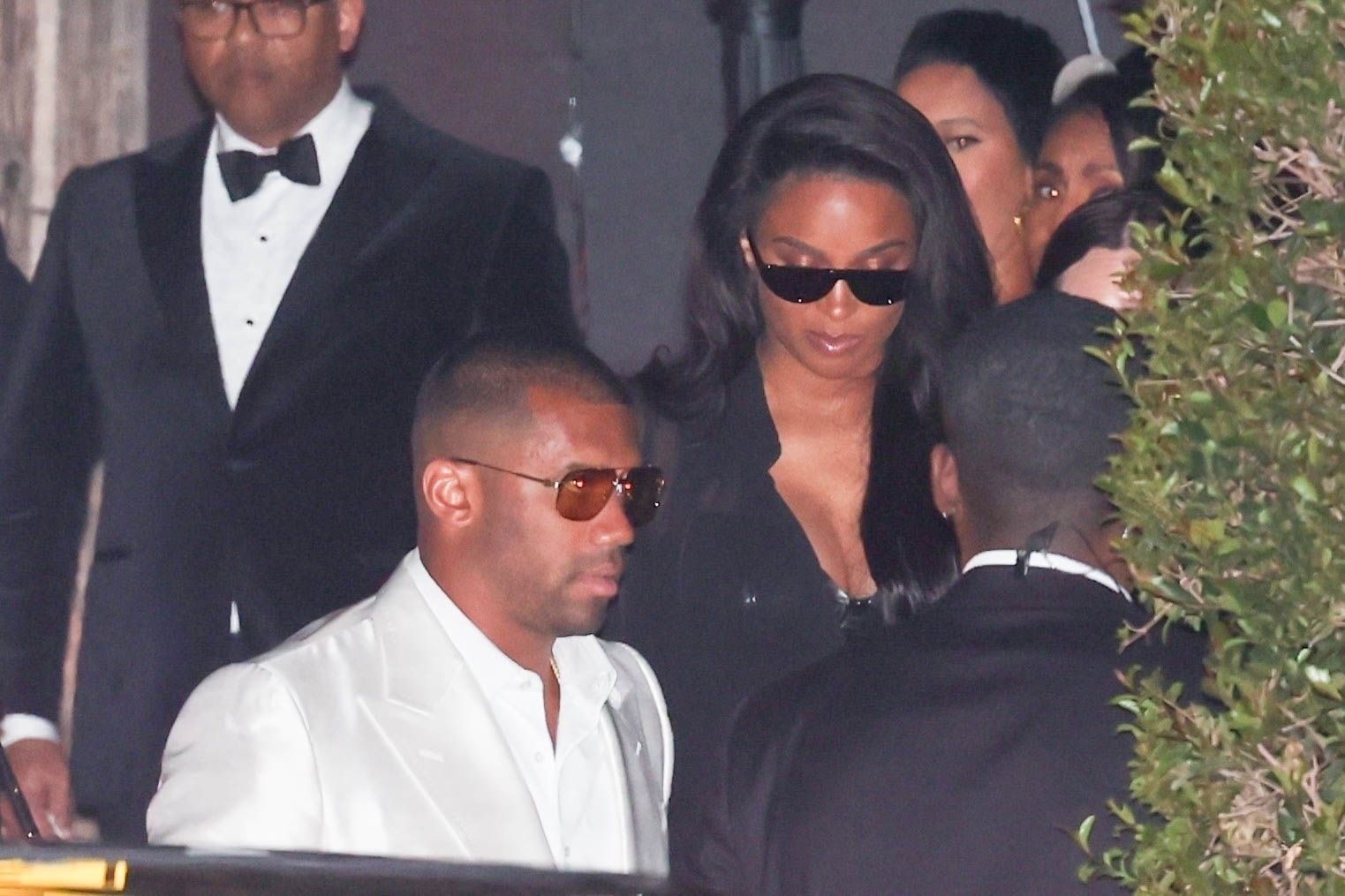 Russell Wilson and his wife Ciara attended Beyonce and Jay-Z's Oscars after-party as the NFL star's contract situation was being sorted out