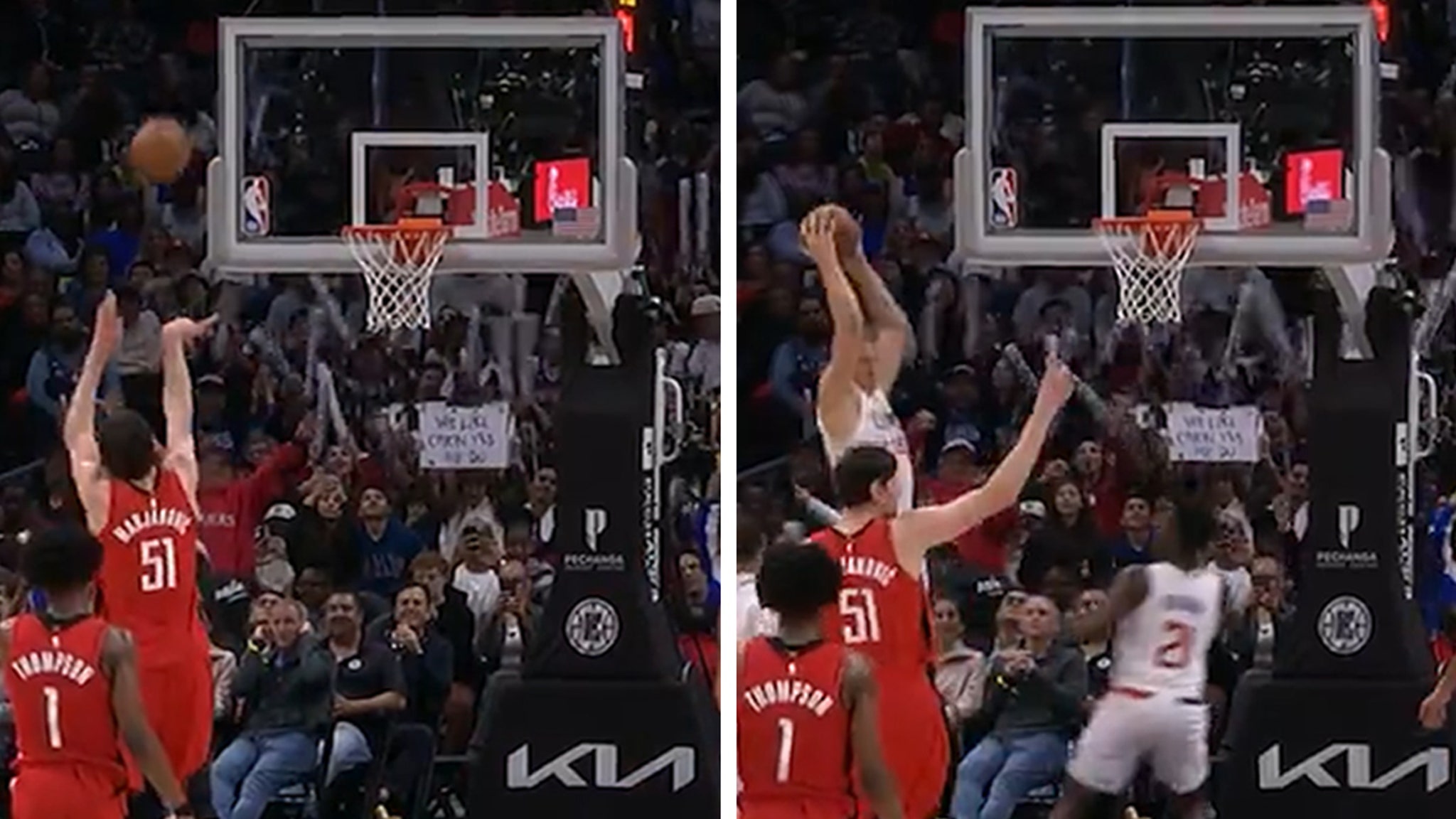 Boban Marjanović Purposely Misses Shot To Win Clippers Fans Free Chicken