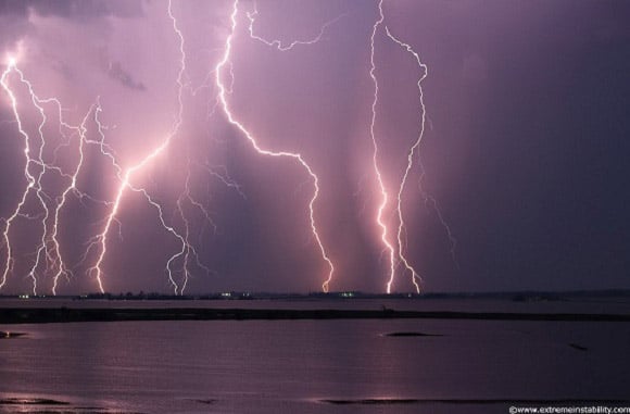 Lightning Over Floodwaters