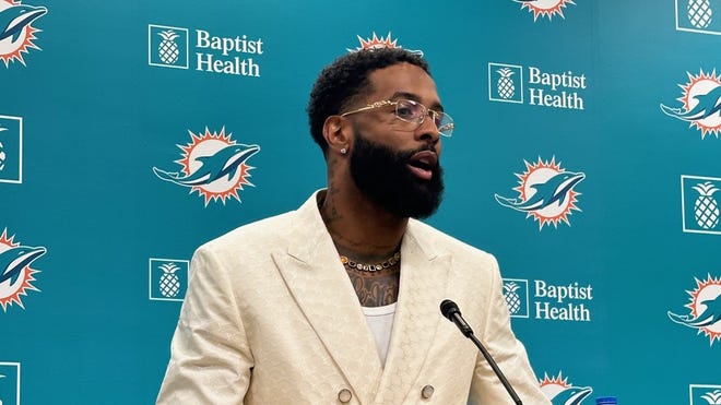 Odell Beckham Jr. aka OBJ introduced as Miami Dolphins WR