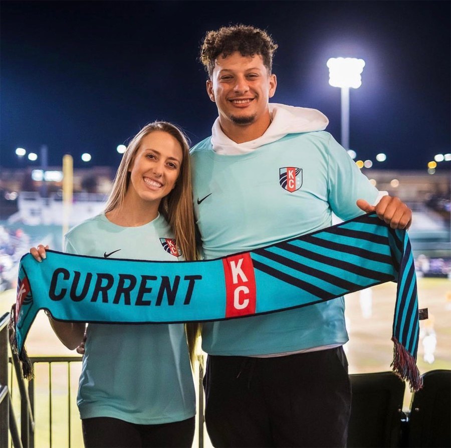 Patrick Mahomes and Brittany Matthews at KC Current Game